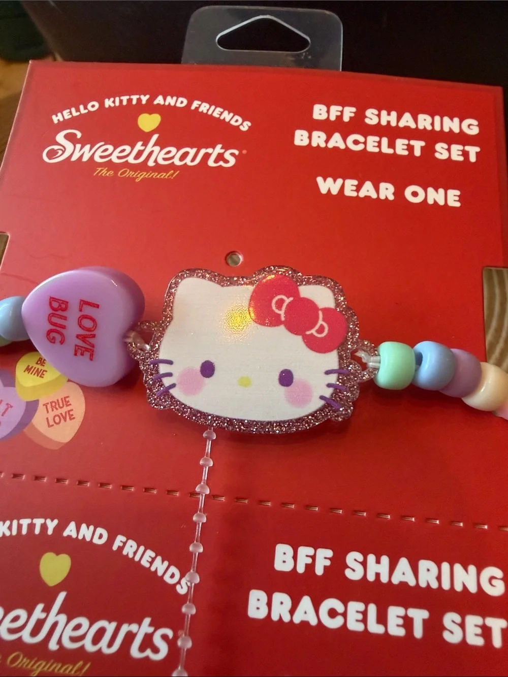 Hello Kitty x Sweethearts Pastel Bead BFF Bracelet Set w/Gift Tag & Cinnamoroll